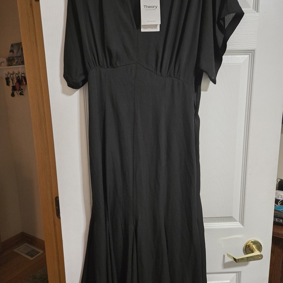 Theory Dresses & Skirts - Theory Elegant Black Flutter Sleeve Dress